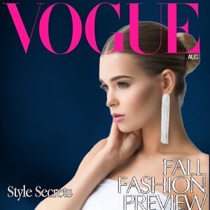 💎160💎 Elegant Rhinestone Crystal Long Tassel Earrings Bridal Drop Dangling